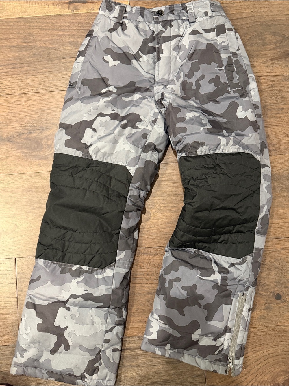 Sequoia Grey Camo Snow Pants with Black Knee Panels